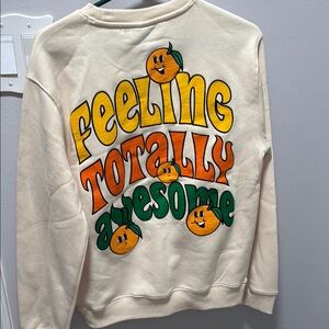 Chemistry brand Cream Graphic crew neck sweatshirt size small